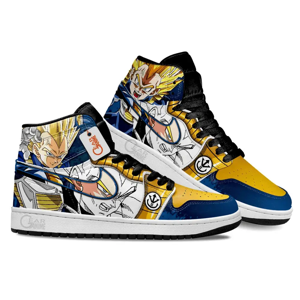 Air JD Hightop Shoes Vegeta Super Saiyan Shoes DB Anime Custom Sneakers MN2102