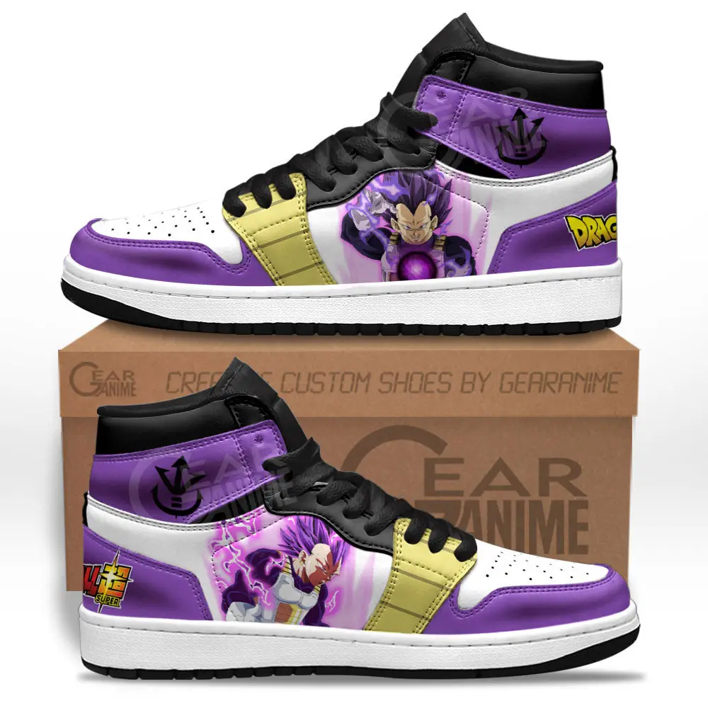 Air JD Hightop Shoes Vegeta Ultra Ego JD1s Sneakers Dragon Ball Super Custom Anime Shoes