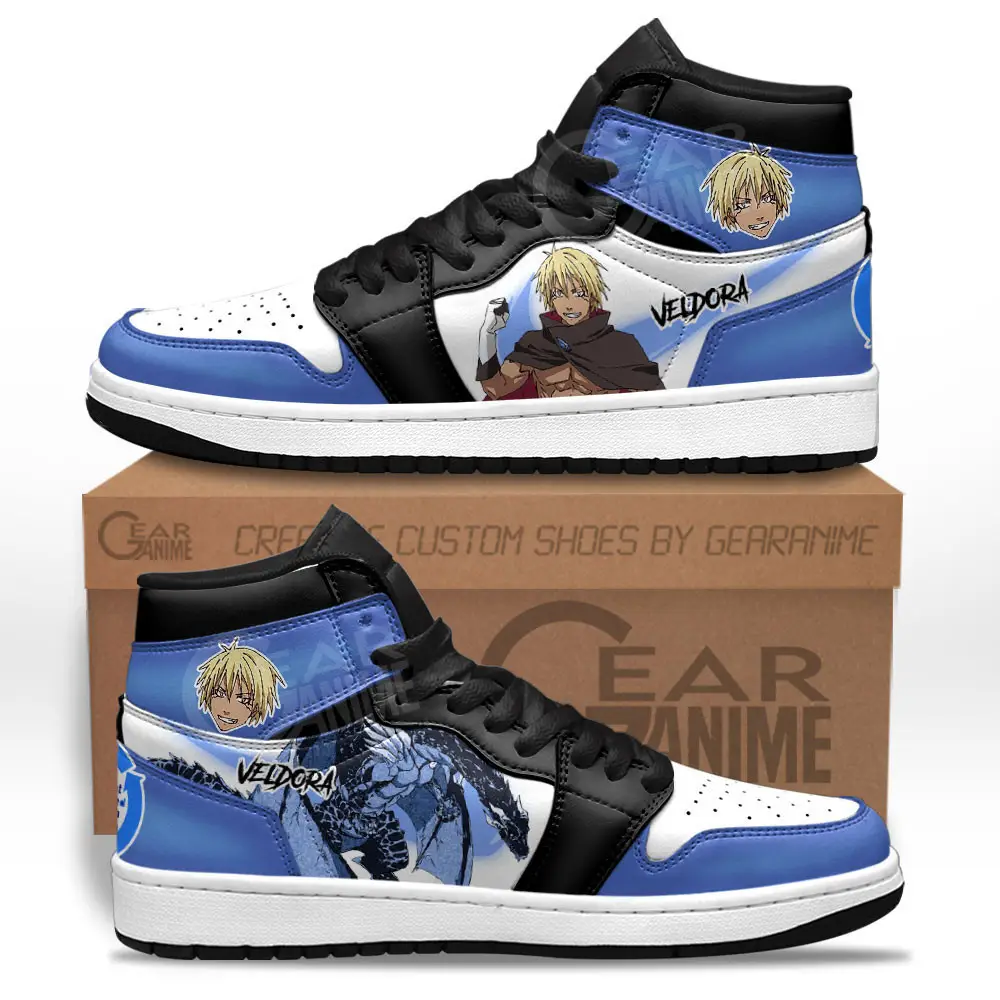 Air JD Hightop Shoes Veldora Tempest JD1s Sneakers Reincarnated as a Slime Custom Anime Shoes Air JD Hightop Shoes Veldora Tempest JD1s Sneakers Reincarnated as a Slime Custom Anime Shoes - Image 1