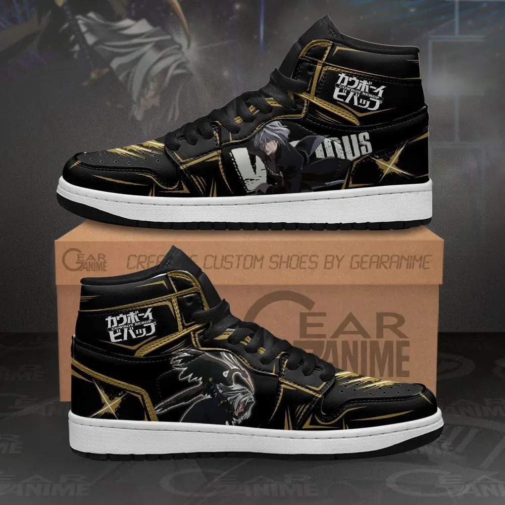 Air JD Hightop Shoes Vicious JD1s Sneakers Custom Anime Cowboy Beebop Shoes