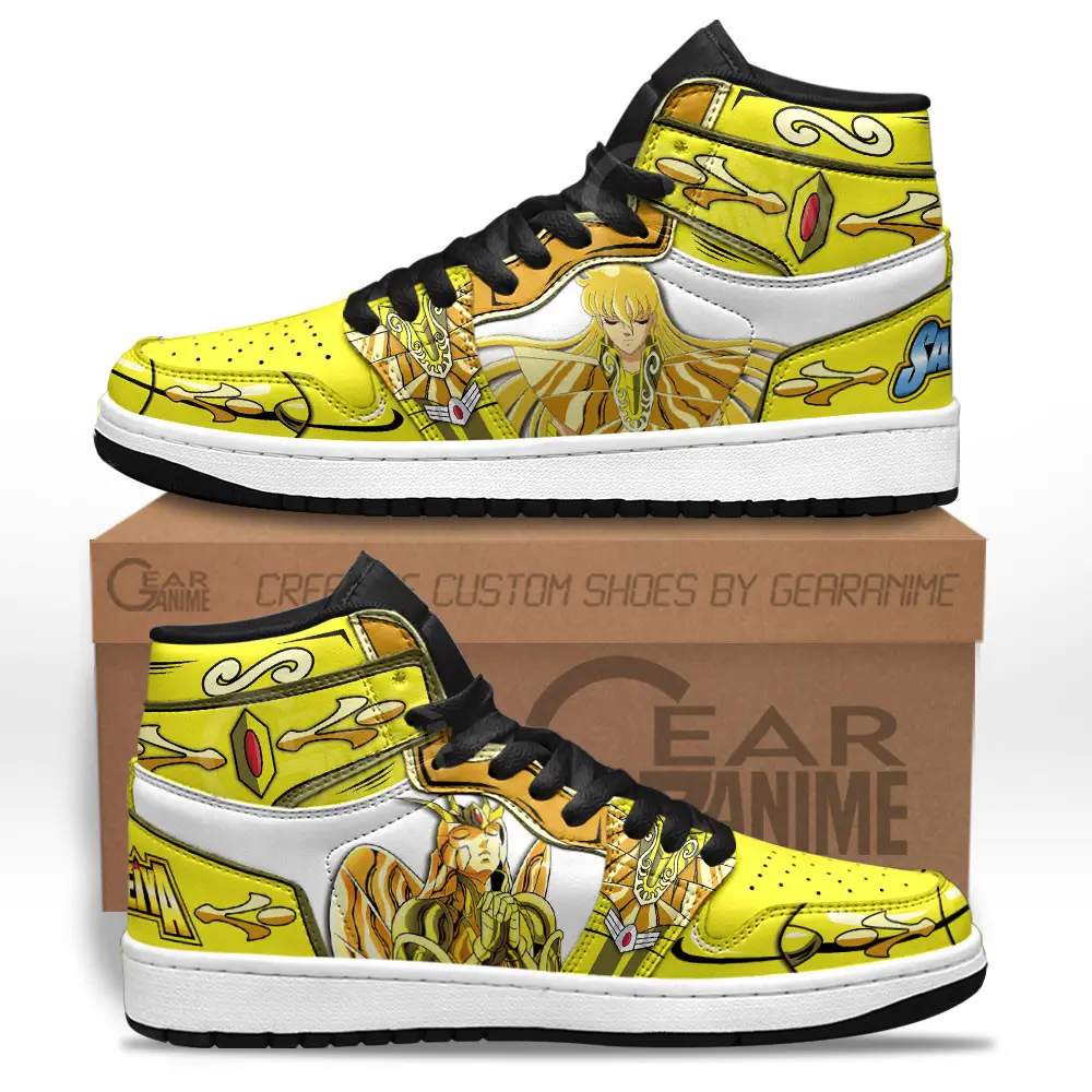 Air JD Hightop Shoes Virgo Shaka JD1s Sneakers Saint Seiya Custom Anime Shoes Air JD Hightop Shoes Virgo Shaka JD1s Sneakers Saint Seiya Custom Anime Shoes - Image 1