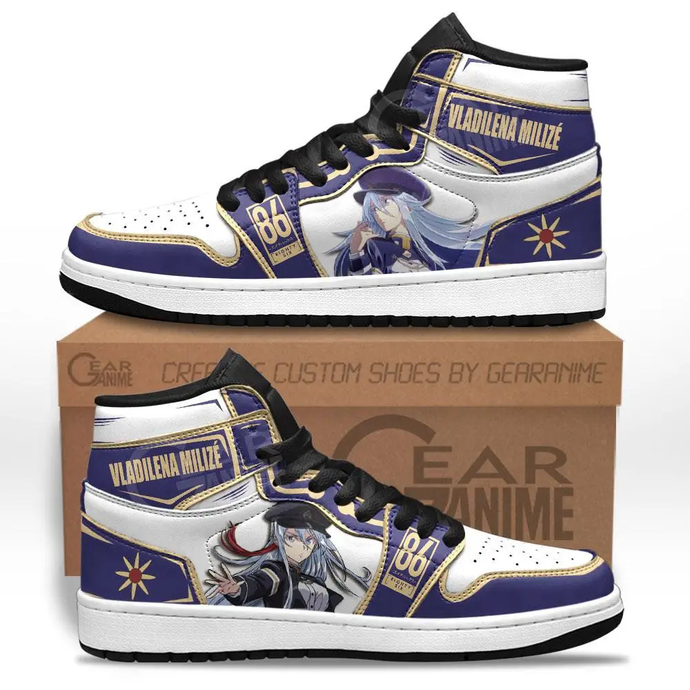 Air JD Hightop Shoes Vladilena Milize JD1s Sneakers Custom Anime 86 Eighty Six Shoes
