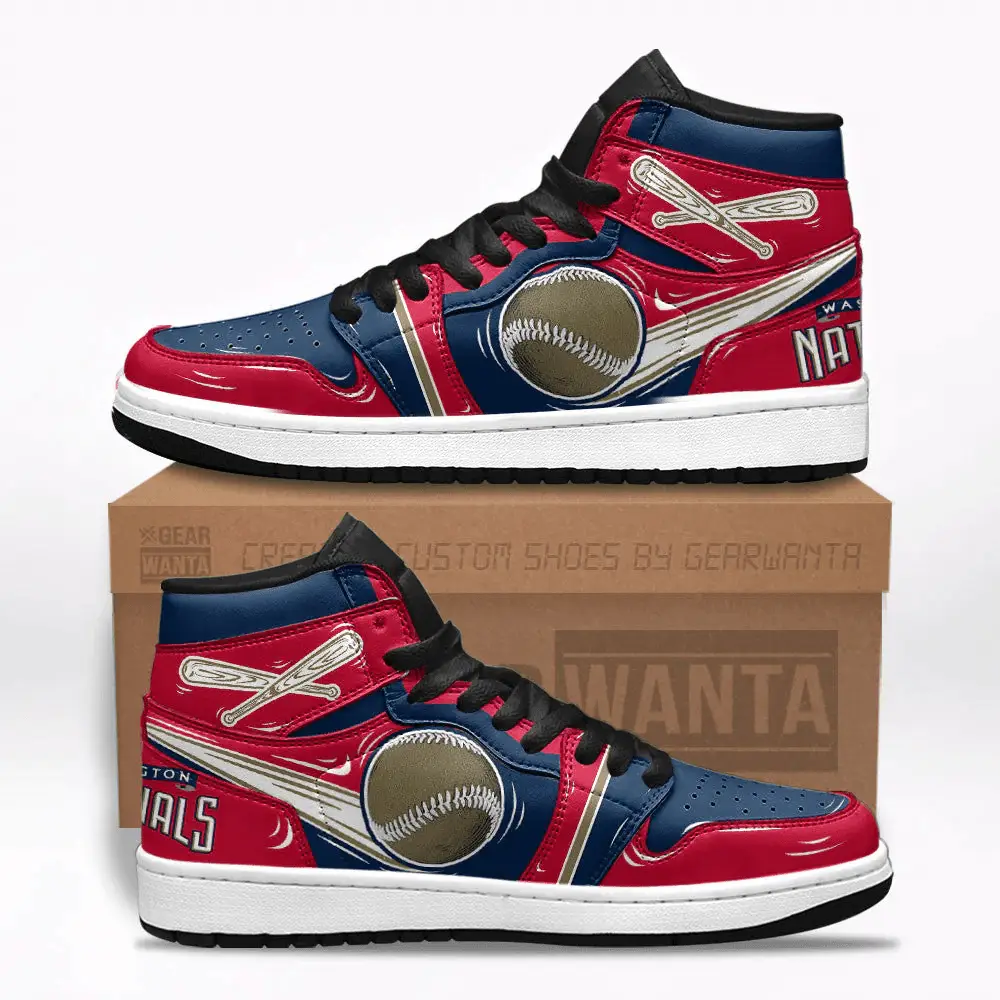 Air JD Hightop Shoes Washington Nationals J1 Shoes Custom For Fans Sneakers TT13