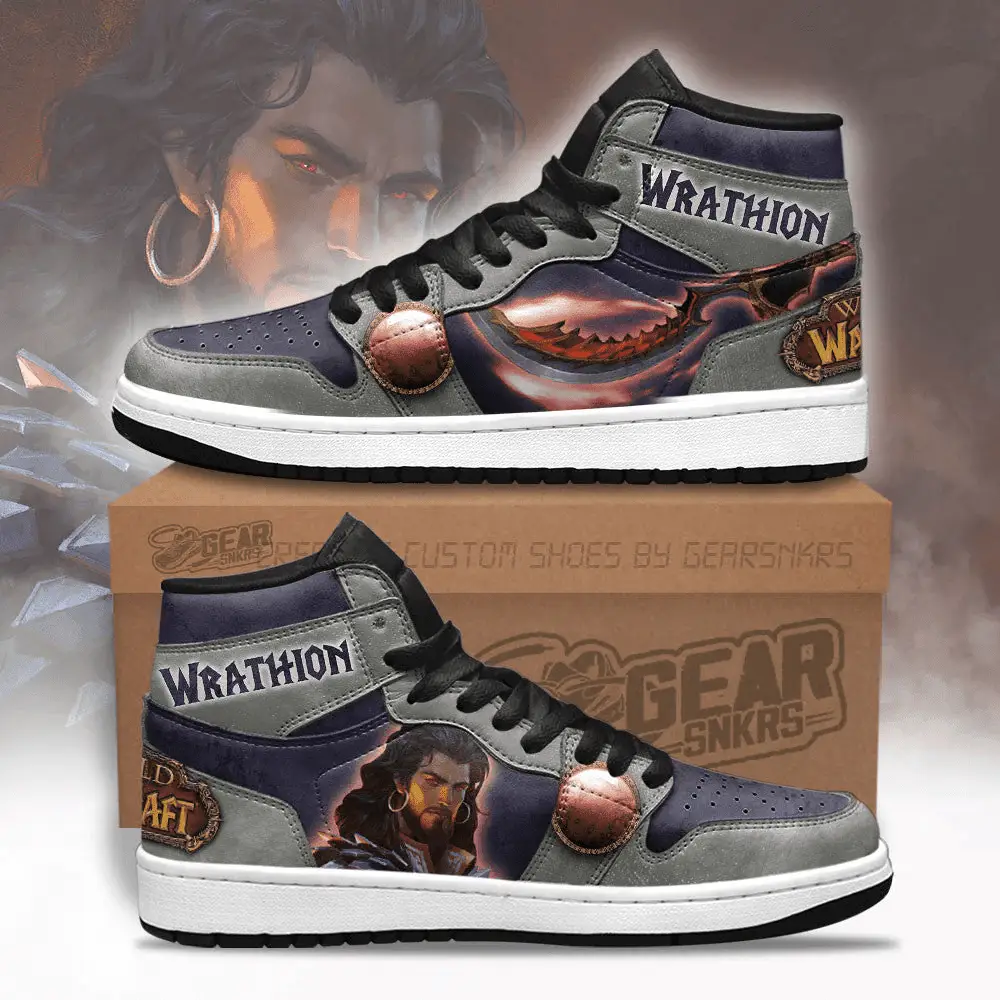 Air JD Hightop Shoes Wrathion World of Warcraft J1 Shoes Custom For Fans