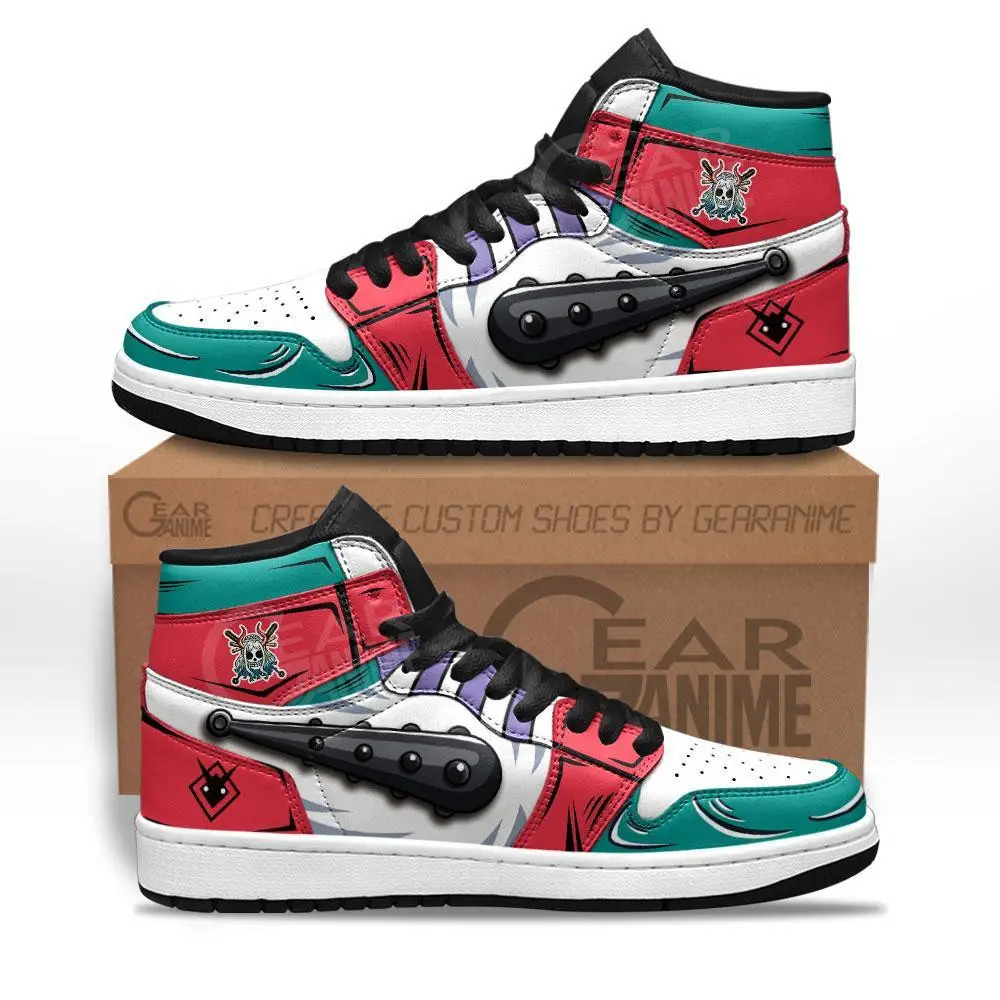 Air JD Hightop Shoes Yamato's kanabo JD1s Sneakers Custom Anime Wano Arc One Piece Shoes