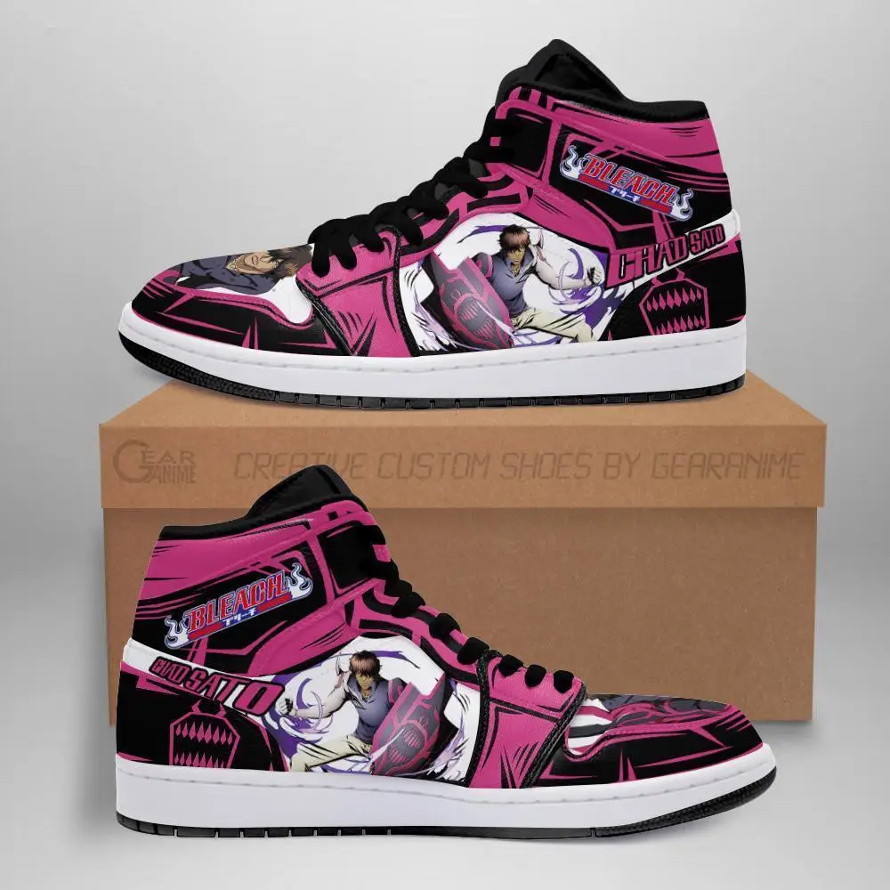 Air JD Hightop Shoes Yasutora Sado JD1s Sneakers Custom Bleach Anime Shoes Fan Gifts Idea