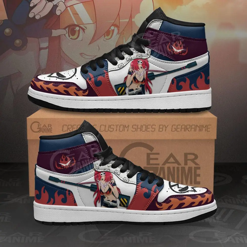 Air JD Hightop Shoes Yoko Littner JD1s Sneakers Gurren Lagann Anime Shoes