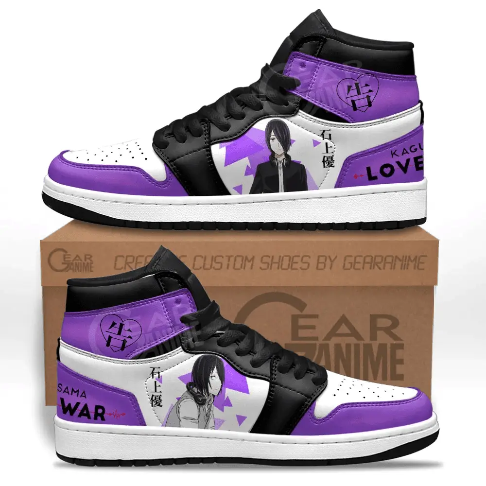 Air JD Hightop Shoes Yu Ishigami JD1s Sneakers Kaguya-sama Love is War Custom Anime Shoes