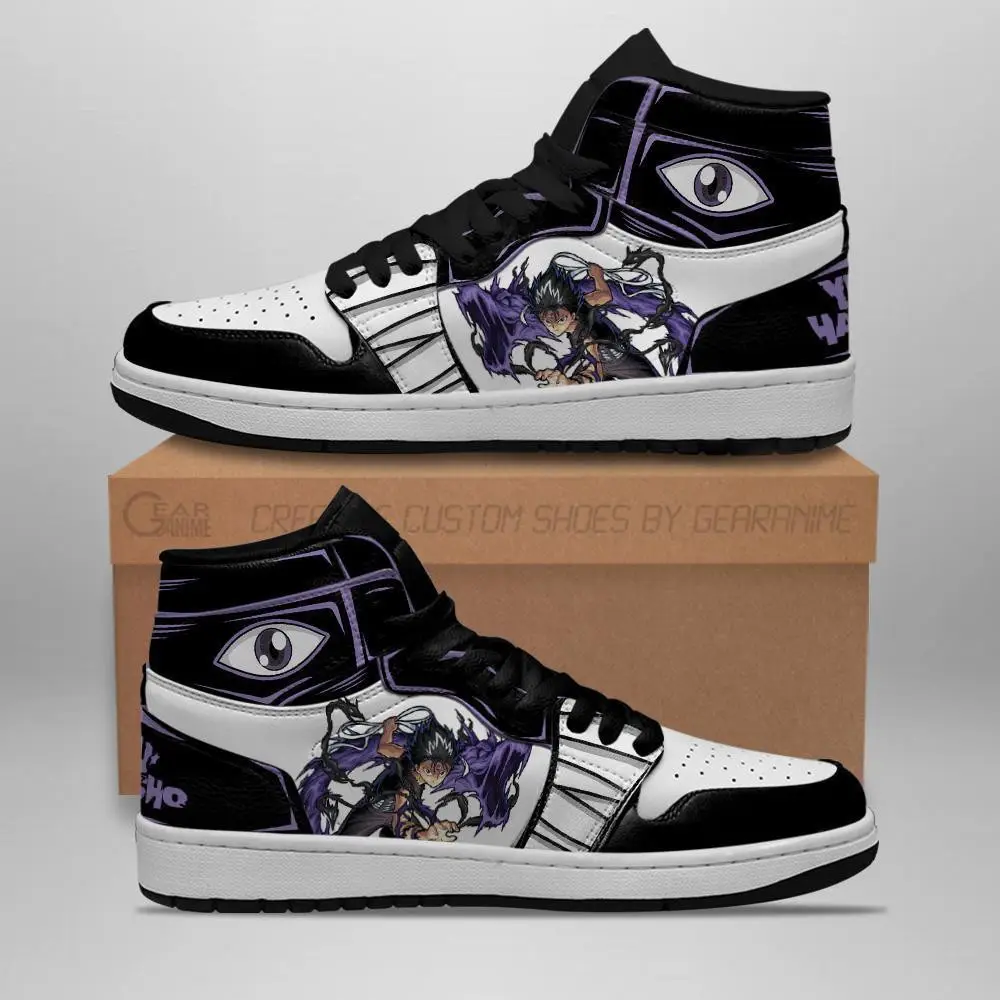 Air JD Hightop Shoes Yu Yu Hakusho Hiei JD1s Sneakers Custom Anime Shoes