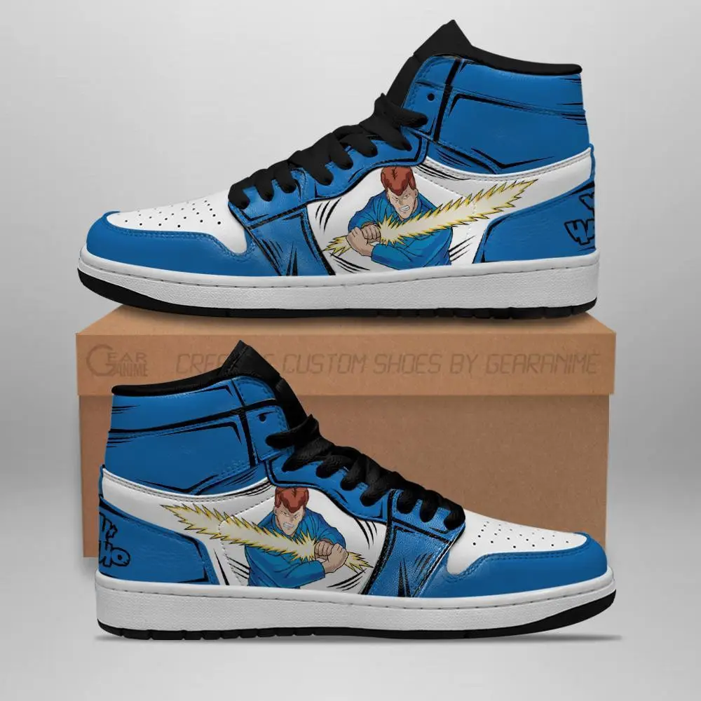 Air JD Hightop Shoes Yu Yu Hakusho Kazuma Kuwabara JD1s Sneakers Custom Anime Shoes Air JD Hightop Shoes Yu Yu Hakusho Kazuma Kuwabara JD1s Sneakers Custom Anime Shoes - Image 1