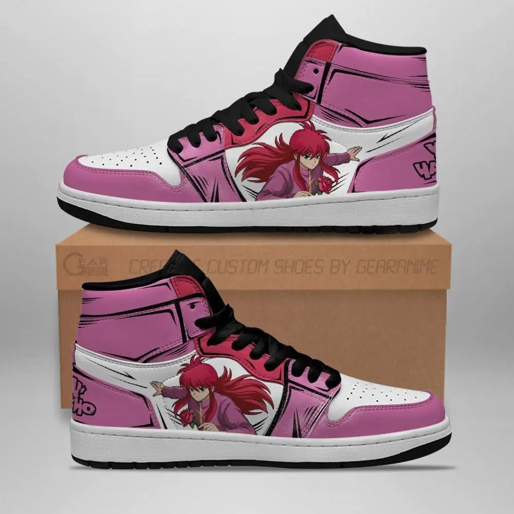 Air JD Hightop Shoes Yu Yu Hakusho Kurama JD1s Sneakers Custom Anime Shoes