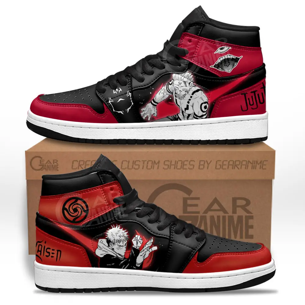 Air JD Hightop Shoes Yuji and Sukuna JD1s Sneakers Jujutsu Kaisen Custom Anime Shoes Air JD Hightop Shoes Yuji and Sukuna JD1s Sneakers Jujutsu Kaisen Custom Anime Shoes - Image 1