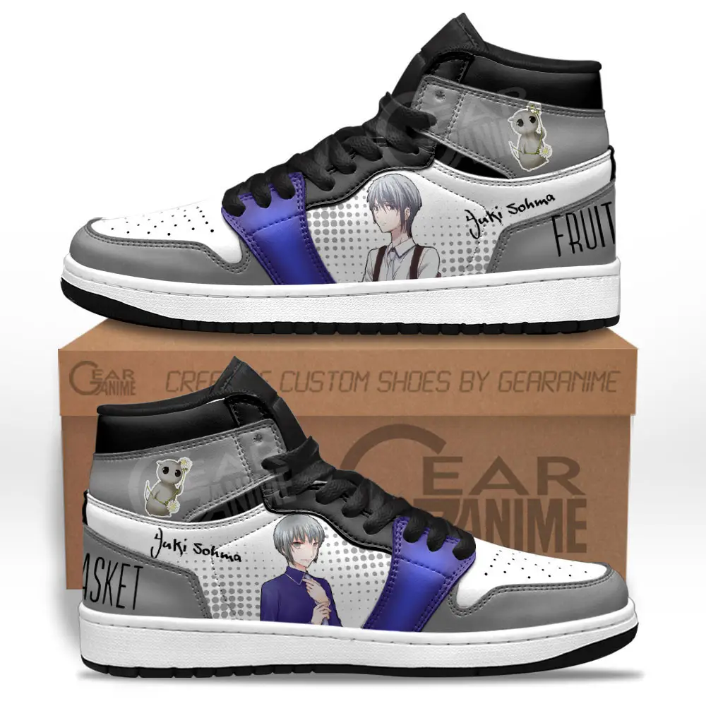 Air JD Hightop Shoes Yuki Souma JD1s Sneakers Fruits Basket Custom Anime Shoes