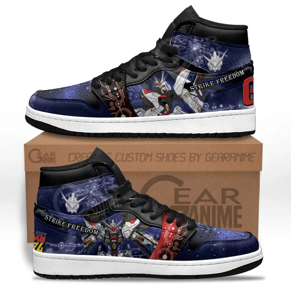 Air JD Hightop Shoes ZGMF-X20A Strike Freedom Gundam Custom Anime Shoes