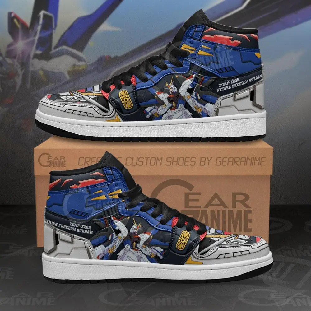 Air JD Hightop Shoes ZGMF-X20A Strike Freedom Gundam JD1s Sneakers Custom Gundam Anime Shoes Air JD Hightop Shoes ZGMF-X20A Strike Freedom Gundam JD1s Sneakers Custom Gundam Anime Shoes - Image 1
