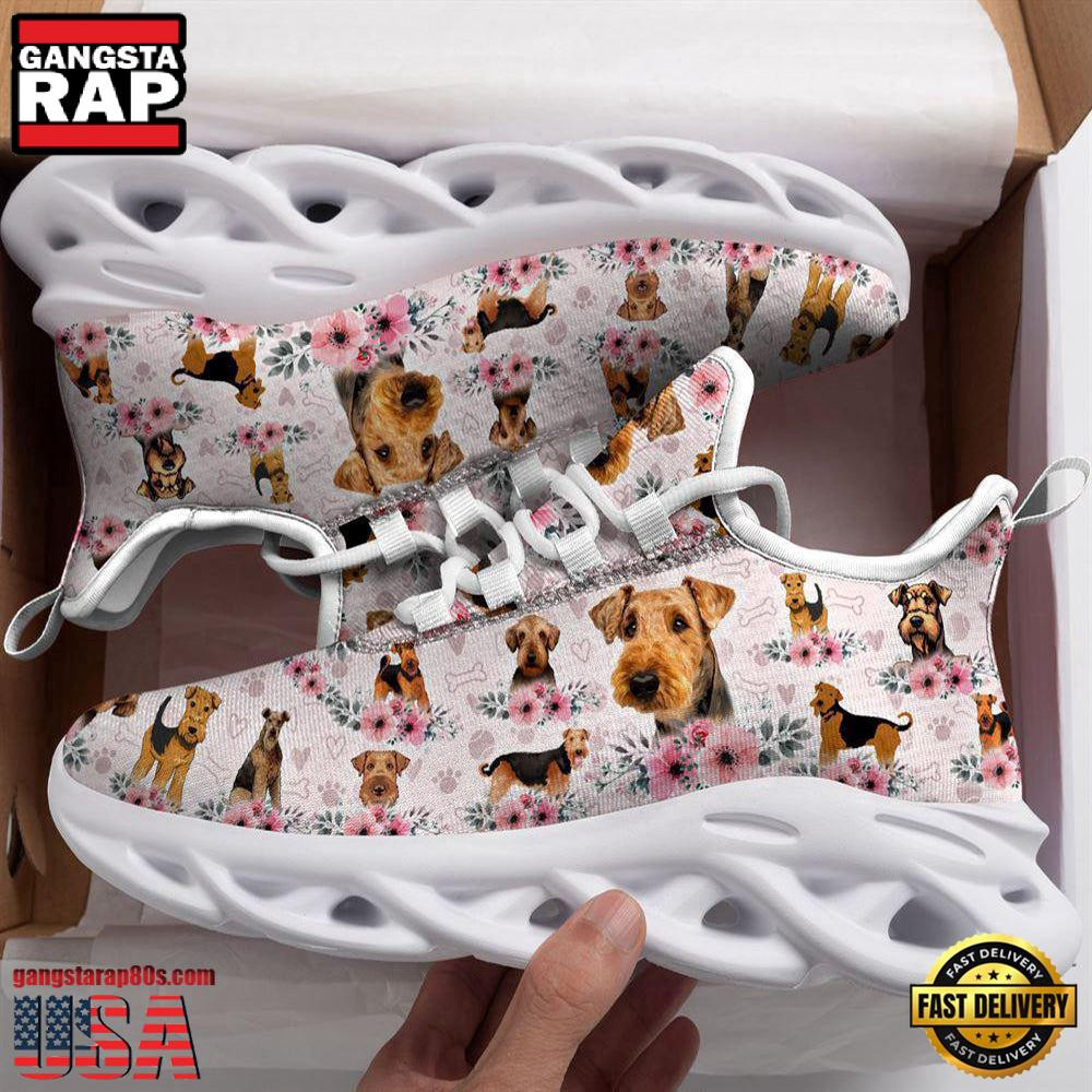 Airedale Terrier Dogs Lover Air Max Shoes Air Cushion Sneakers, Running Sneakers