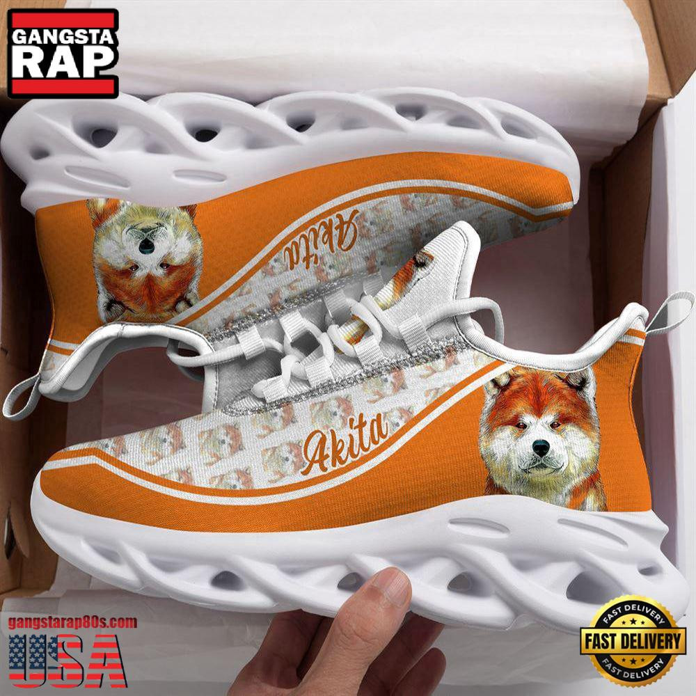 Akita Dogs Lover Air Max Shoes Air Cushion Sneakers, Running Sneakers