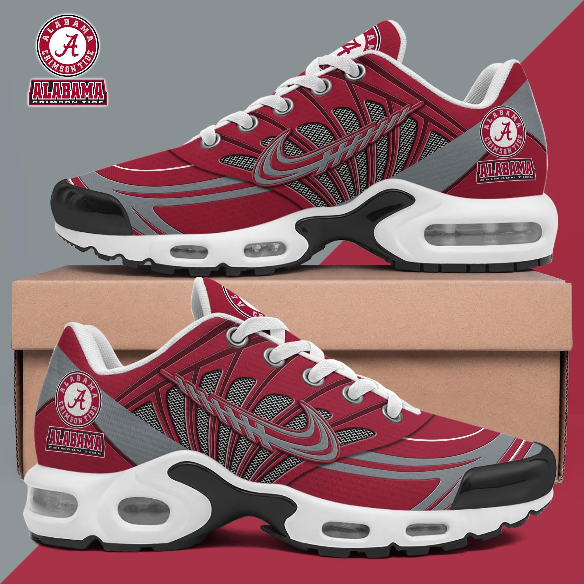 Alabama Crimson Tide Shoes 2025 Version Custom Name 135 Alabama Crimson Tide Shoes 2025 Version Custom Name 135 - Image 1