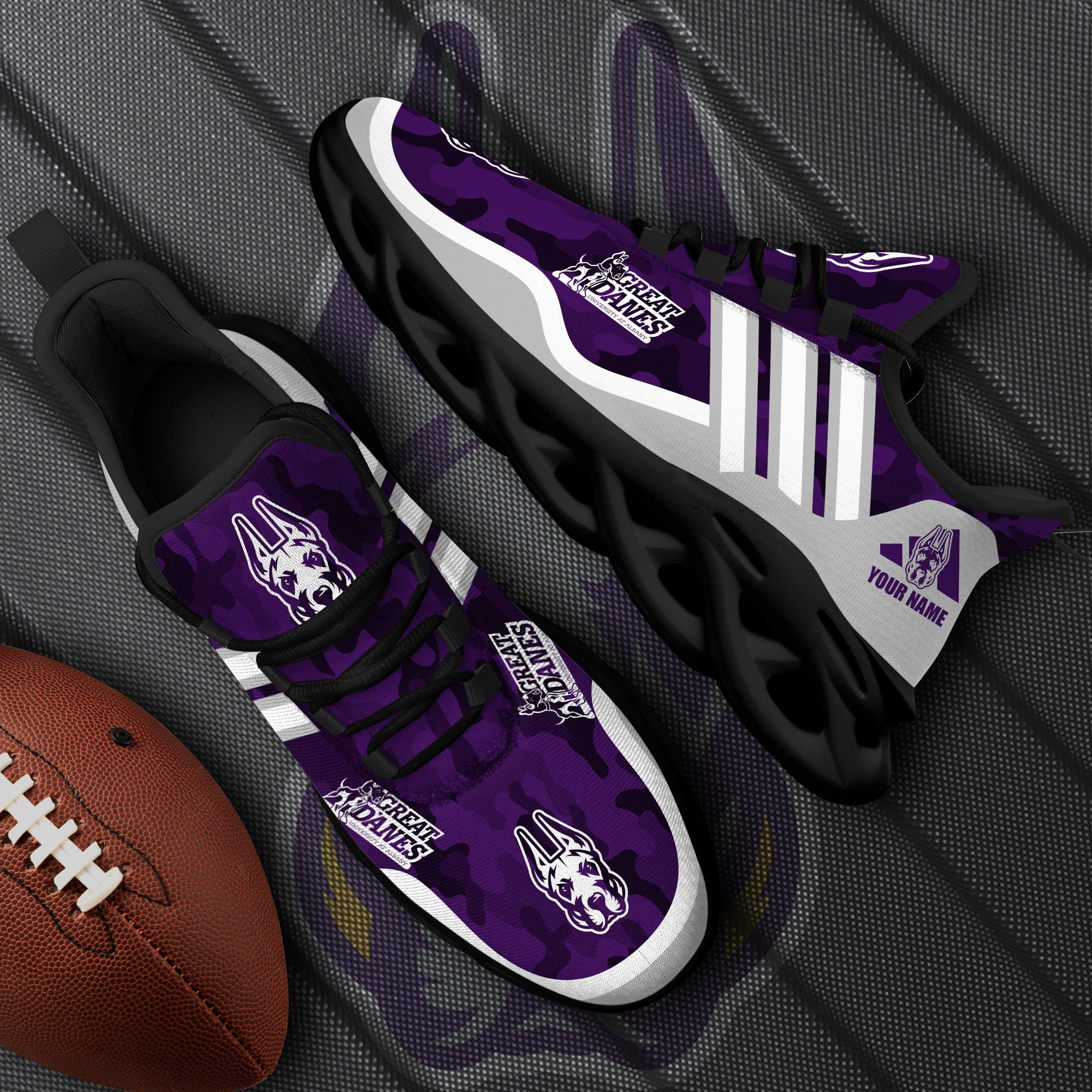 Albany Great Danes Black Max Soul Shoes 2025 Versions Custom Name 466 Albany Great Danes Black Max Soul Shoes 2025 Versions Custom Name 466 - Image 1