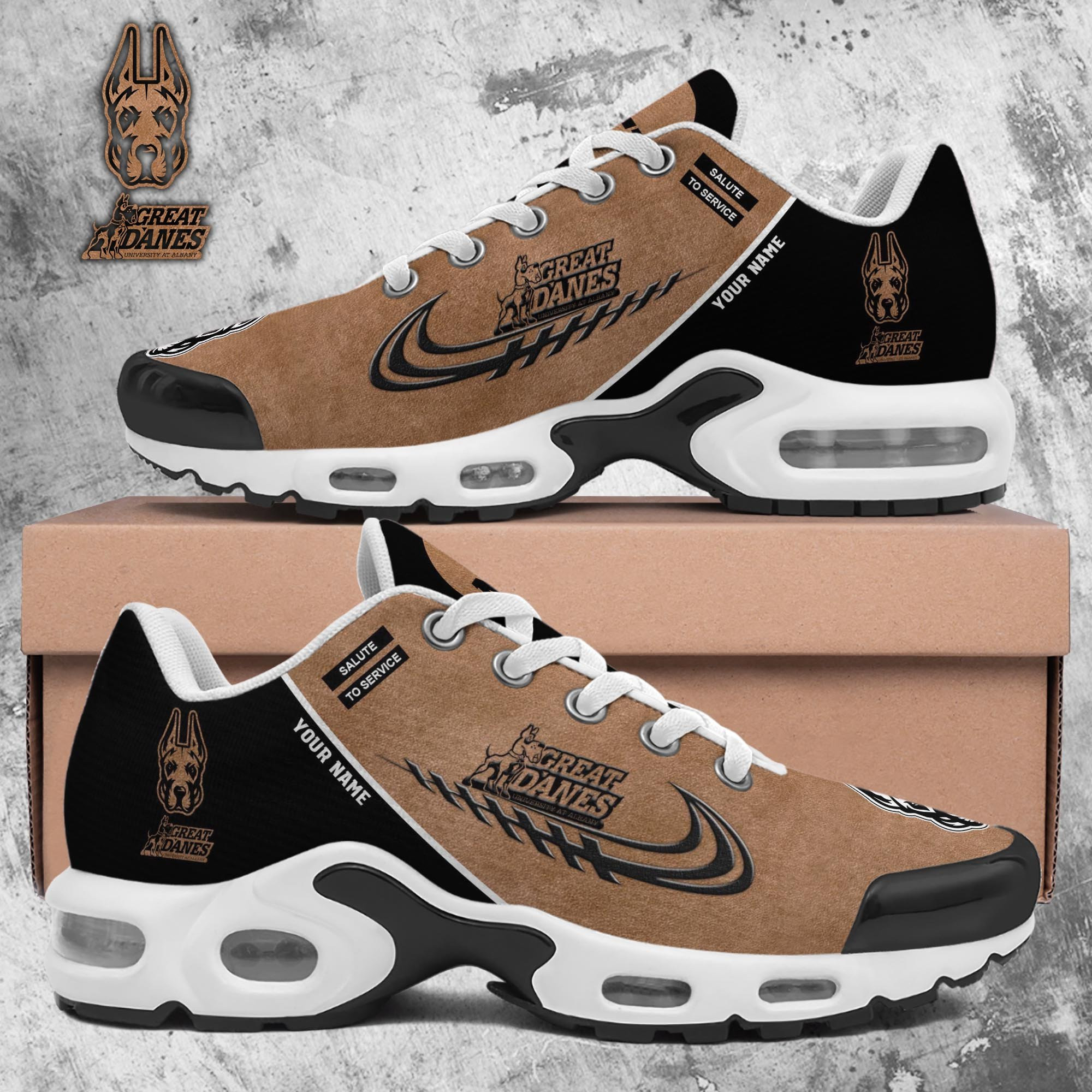 Albany Great Danes Shoes 2025 Version Custom Name, Shoes For Football Fans, Fan Gifts Ph637