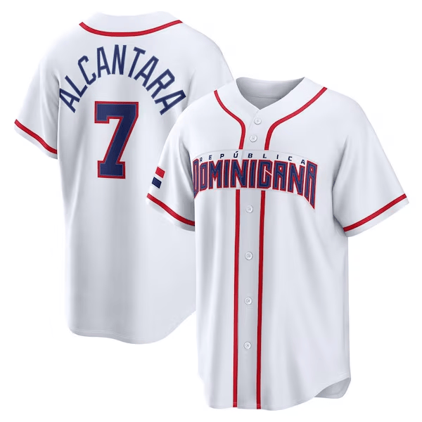 Alcantara 7 Jersey Dominican Republic Baseball 2026 World Baseball Classic Merch Fan Apparel