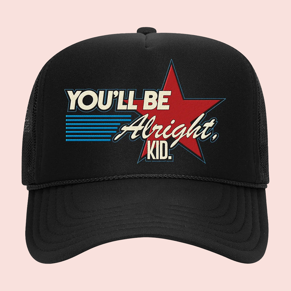 Alex Warren Merch You'll Be Alright Kid Black Trucker Hat Presents For Music Lovers