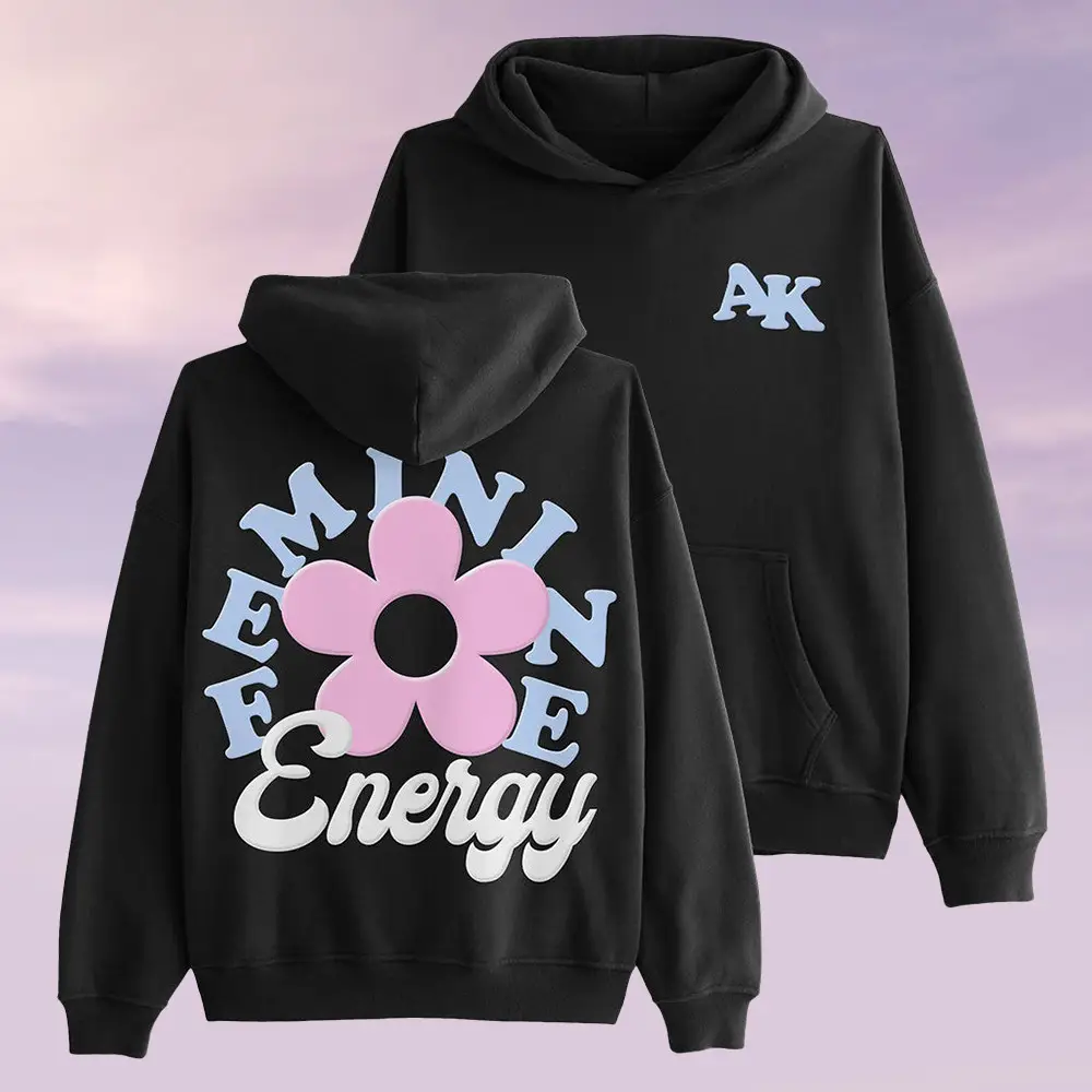 Alexandra Kay Merch Feminine Energy Black Hoodie Music Lover Gifts For Sister
