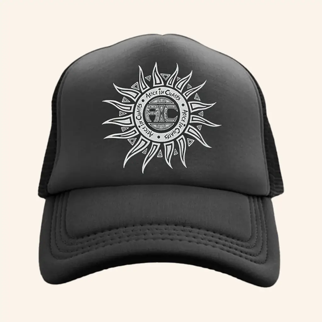 Alice In Chains Merch Sun Logo Black Trucker Hat Christmas Gifts For Husband - Wear&Decor