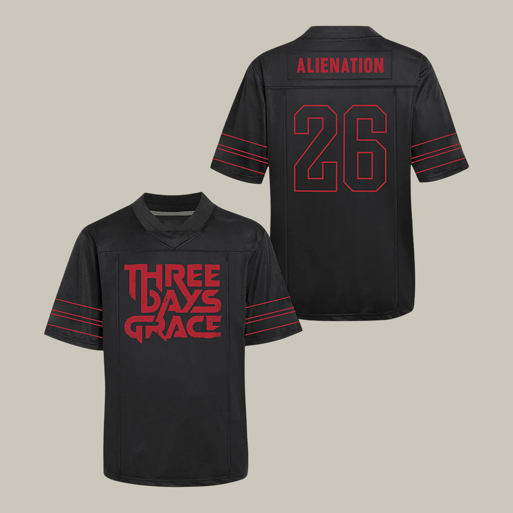 Alienation Three Days Grace 26 Jersey Rock Music Shirt Three Days Grace Lover Gift