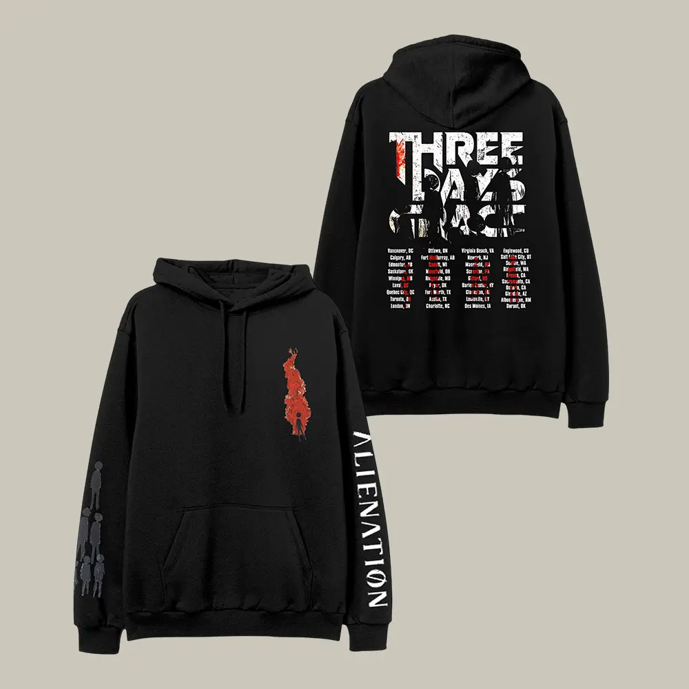 Alienation Tour Three Days Grace Hoodie Music Apparel Present For Three Days Grace Fans