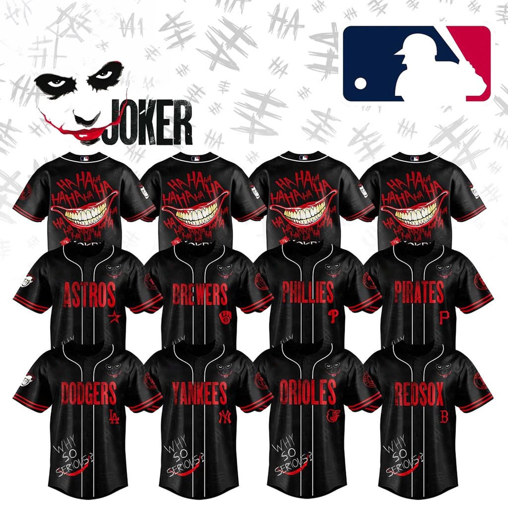 ALL MLB TEAM X Joker Game Night Special Baseball Jersey Joker Merch Father's Day Gifts