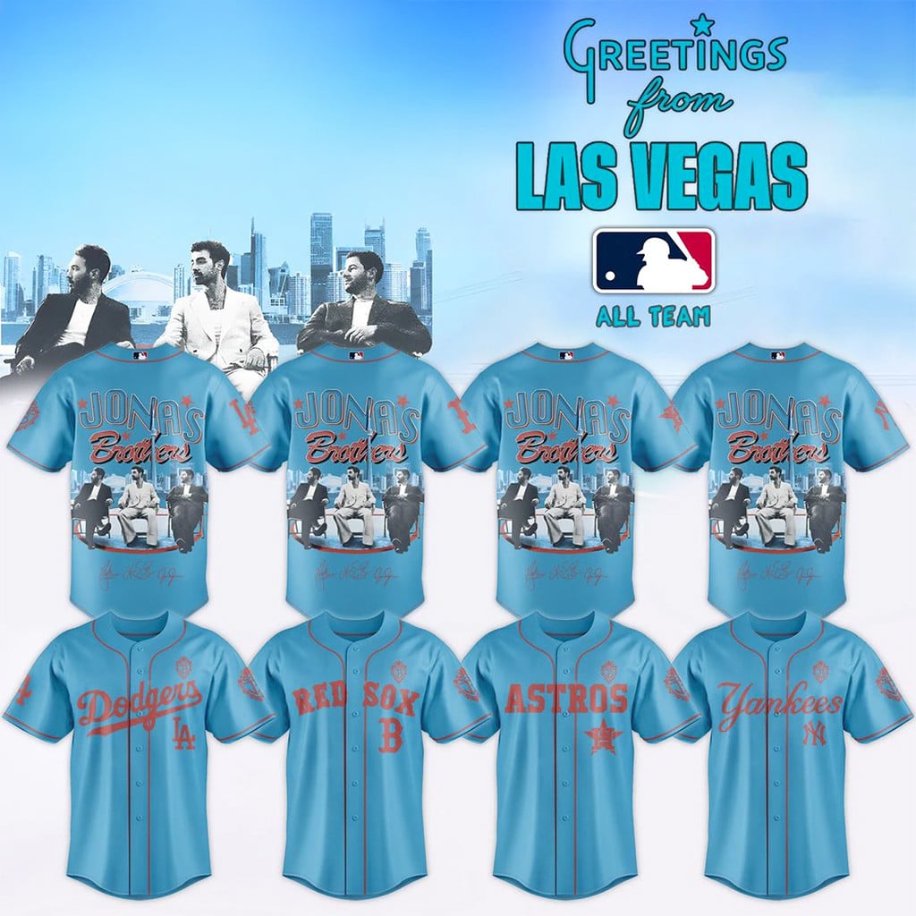 All MLB Team X Jonas Brother Greetings From Las Vegas 2026 Baseball Jersey Gifts For Fans
