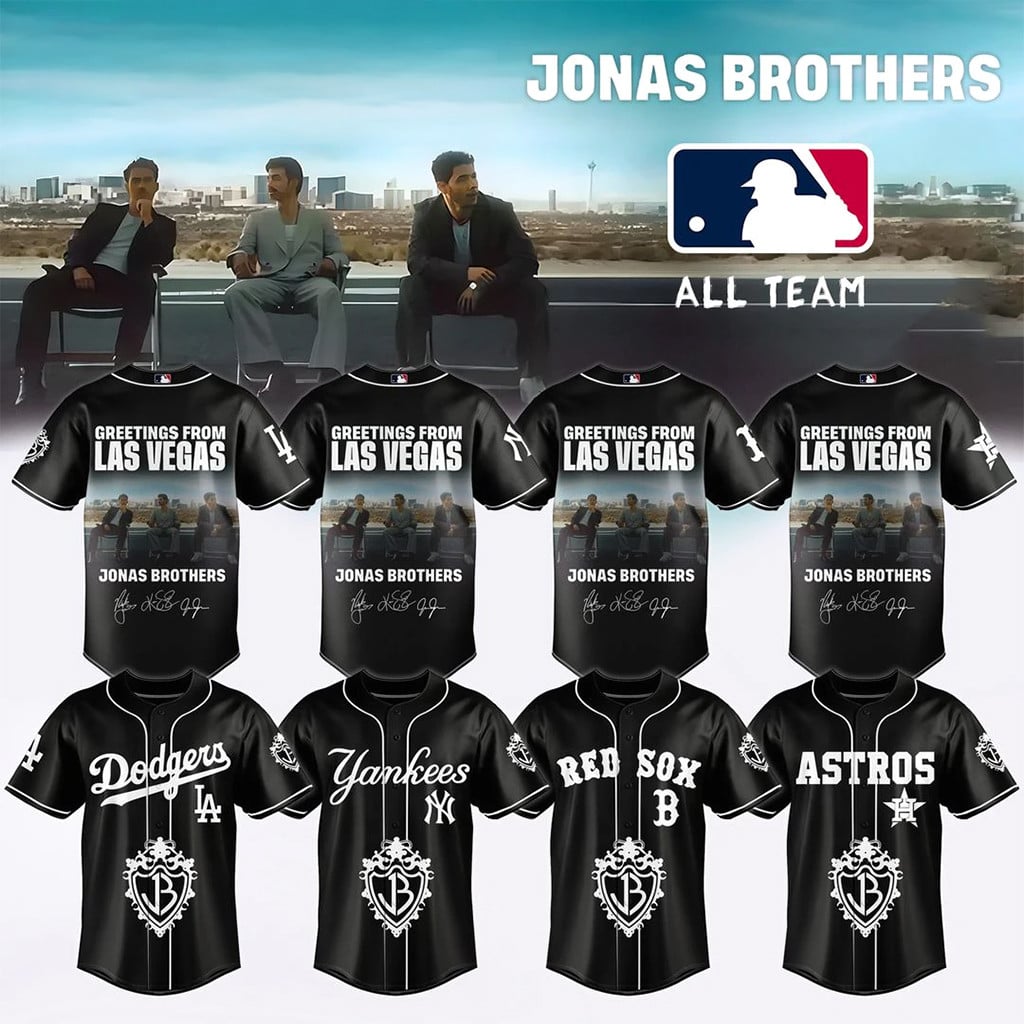 All MLB Team X Jonas Brother Greetings From Las Vegas Baseball Jersey 2026 Present For Fans