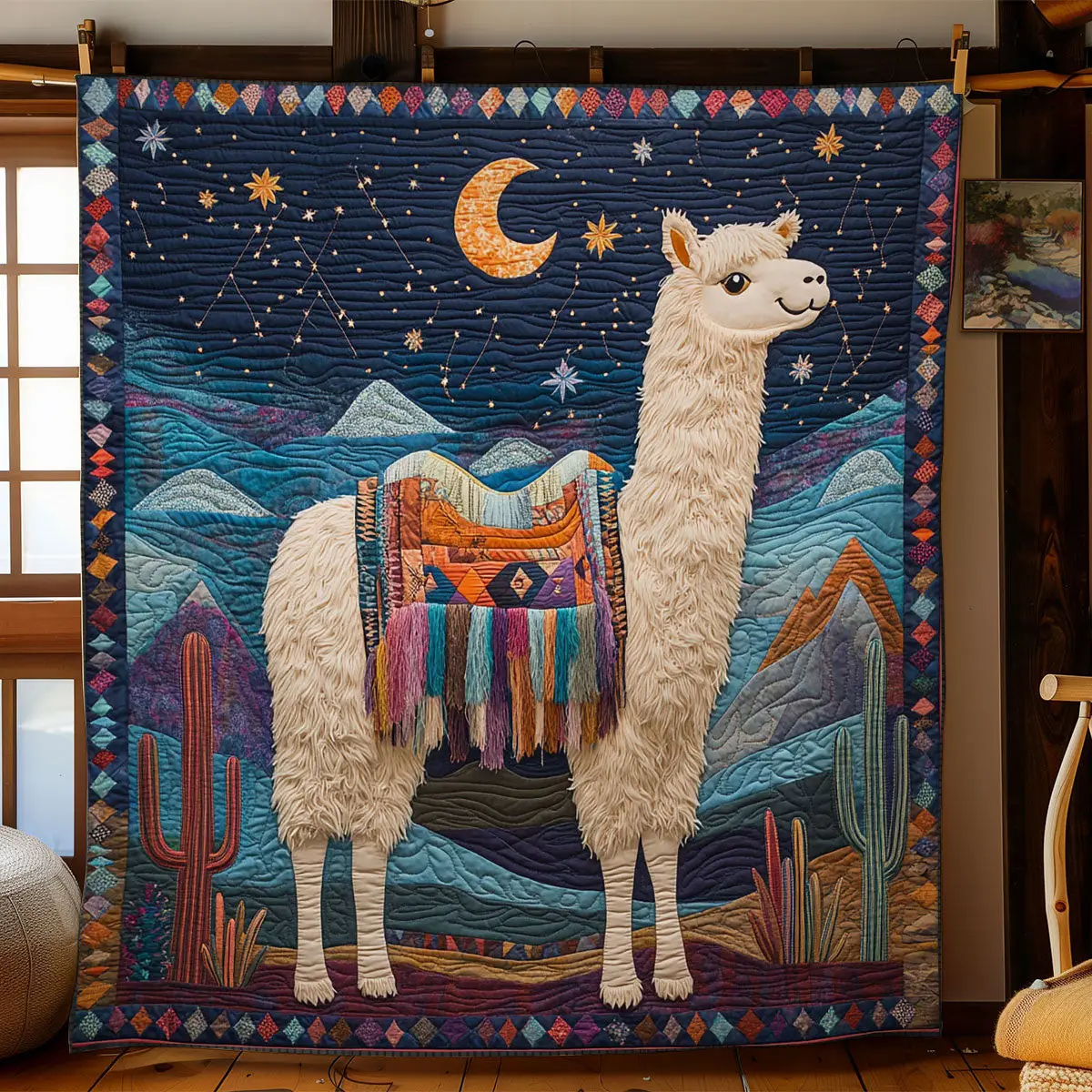 Alpaca Dreamer Quilt Blanket Art Throw Blanket Desert Gift Ideas For Alpaca Lovers Alpaca Dreamer Quilt Blanket Art Throw Blanket Desert Gift Ideas For Alpaca Lovers - Image 1