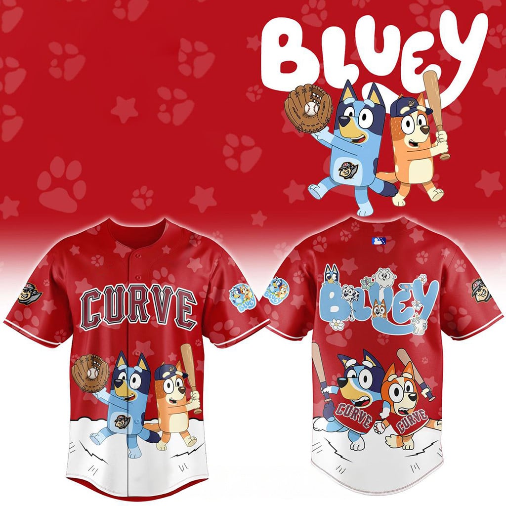 Altoona Curve Bluey Night 2026 Minor League Game Baseball Jersey Altoona Curve Merch Gifts