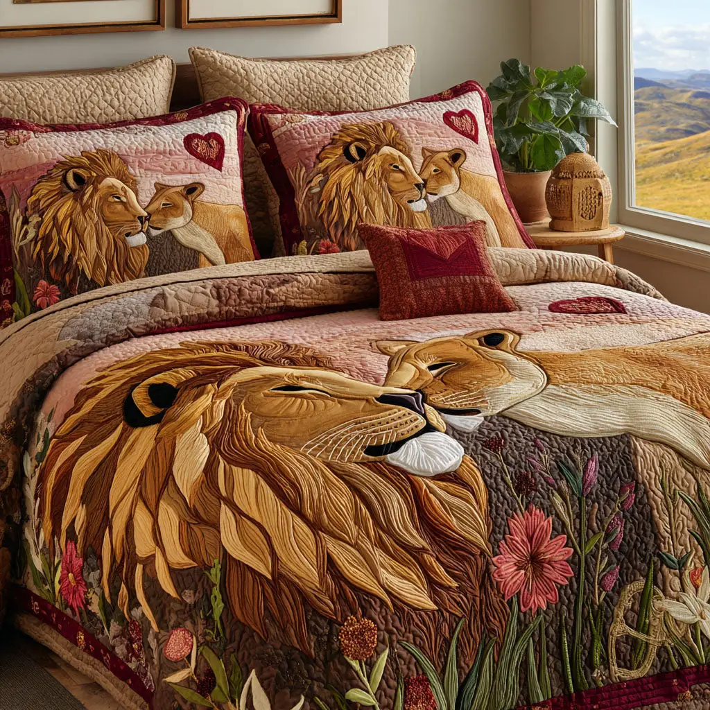 Always Together Quilted Bedding Set Trendy Home Decor Idea Gift For Valentine's Day