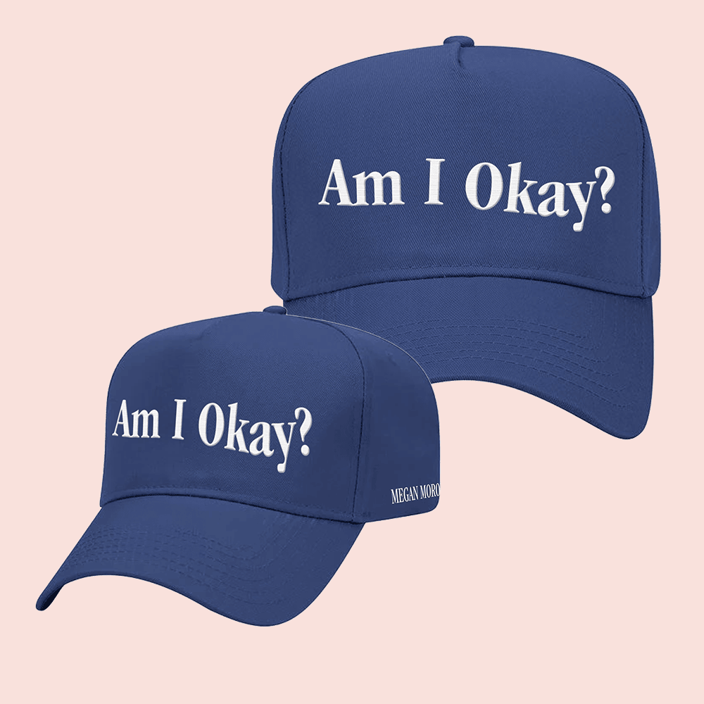 AM I OKAY Blue Album Hat Megan Moroney Baseball Cap Music Lover Gift For Him AM I OKAY Blue Album Hat Megan Moroney Baseball Cap Music Lover Gift For Him - Image 1