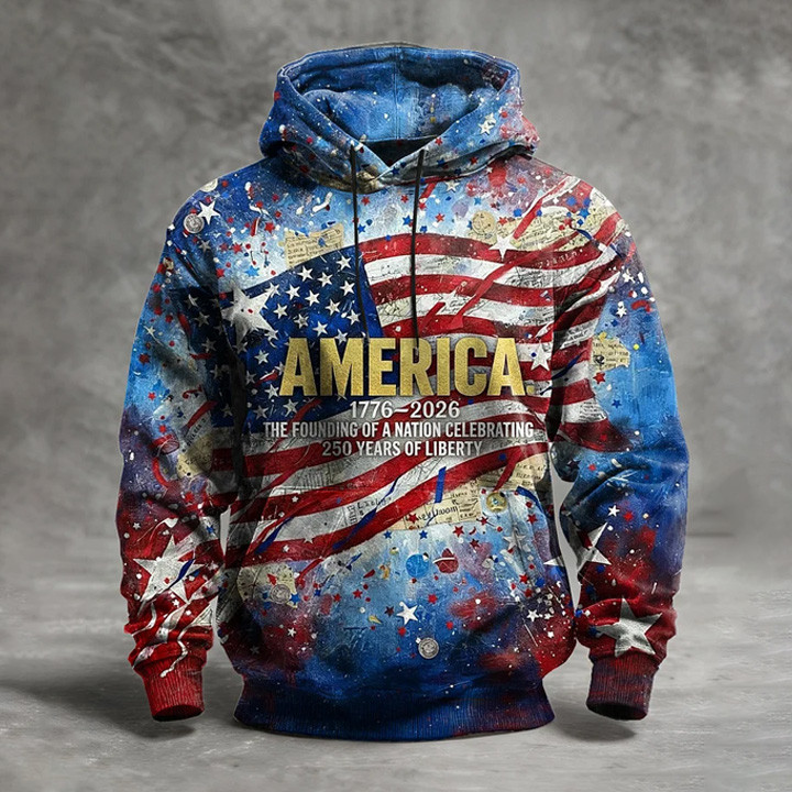 America 1776 2026 The Founding Of A Nation Hoodie America's 250 Birthday Merch Gift For Patriots