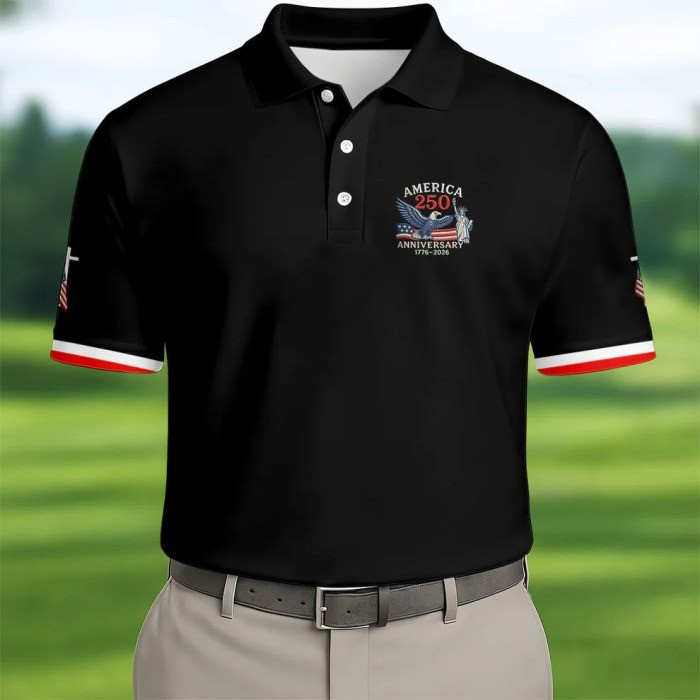 America 250 Anniversary 1776-2026 Polo Golf Shirt Father's Day Gift for Dad
