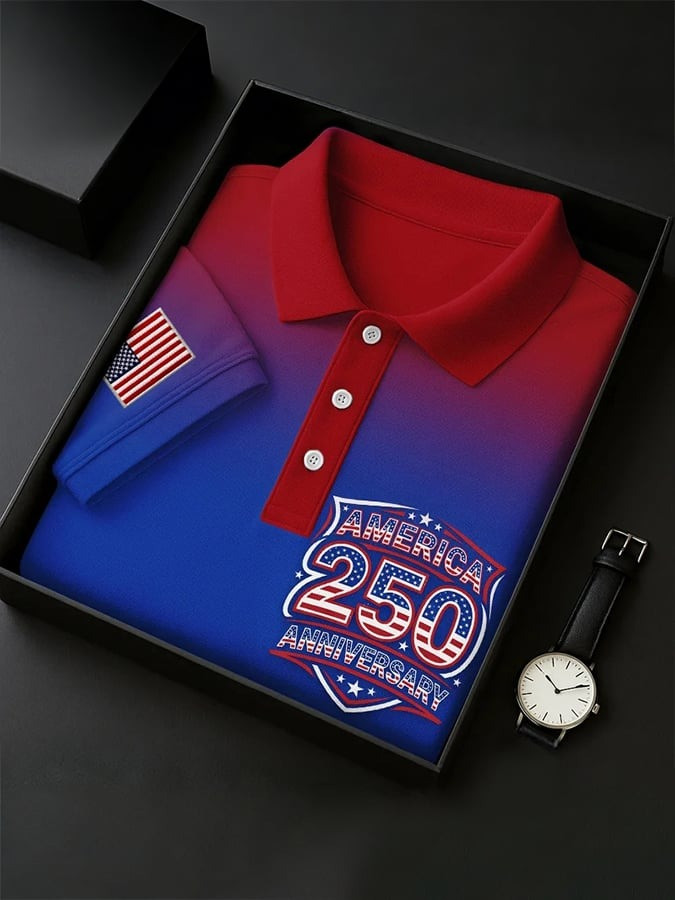 America 250 Anniversary Polo Shirt USA Flag 1776 2026 Apparel Gifts For Husband
