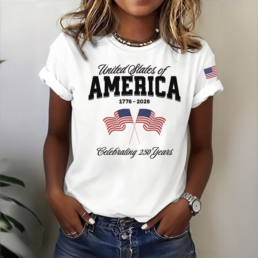America 250 Years 1776 2026 T-Shirt Independence Day 2026 Clothes Present Idea For Wife America 250 Years 1776 2026 T-Shirt Independence Day 2026 Clothes Present Idea For Wife - Image 1
