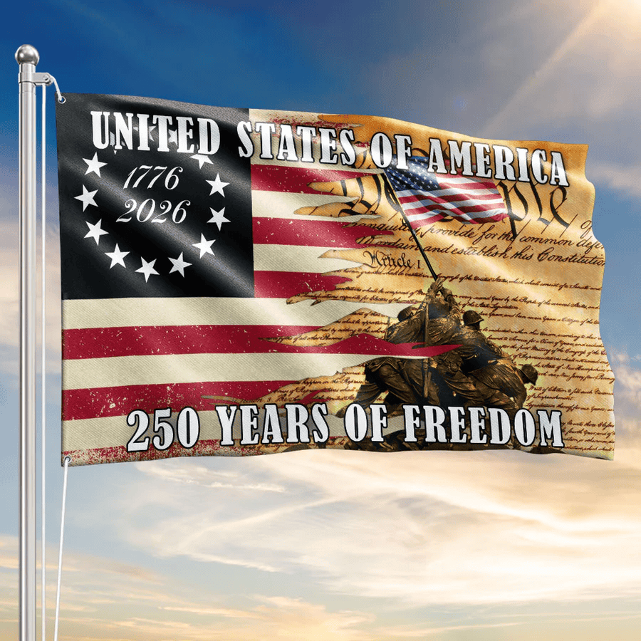 America 250 Years Anniversary 1776 2026 Flag We The People Patriotic Flag