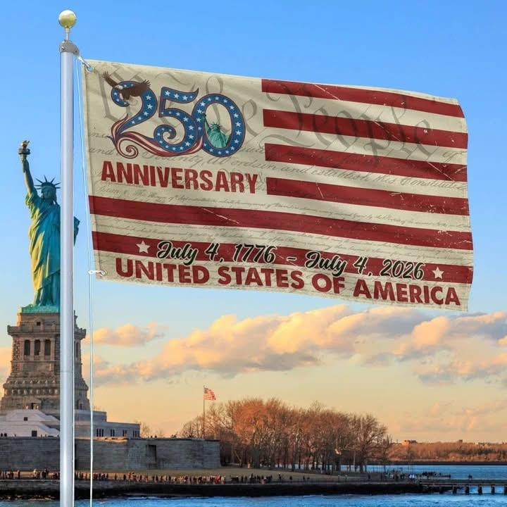 America 250 Years Anniversary Flag 1776 2026 USA Flag Independence Day 4th Of July Decor