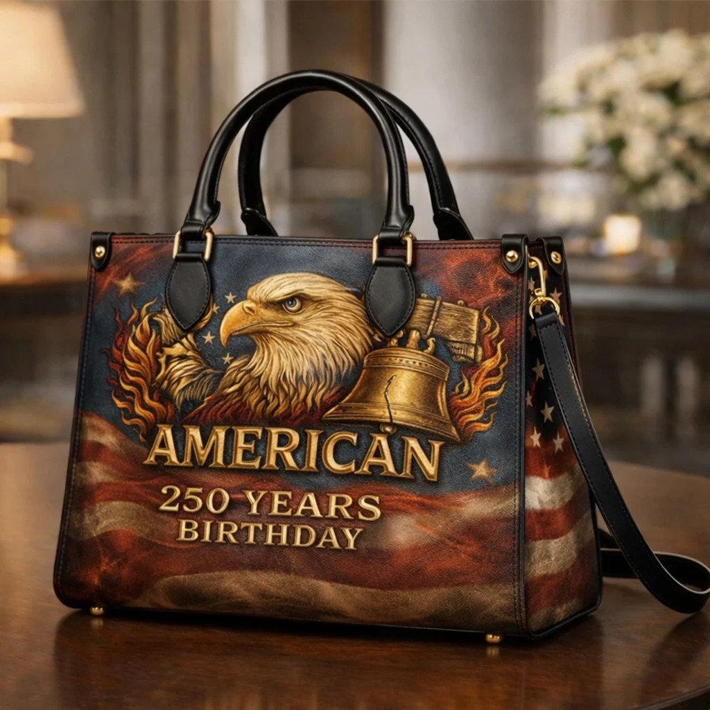 America 250 Years Birthday Leather Bag Independence 1776 2026 Bag Gift For Patriots