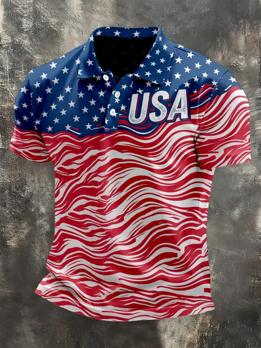 America 250 Years Of Freedom 1776 2026 Polo Shirt Men's Patriotic Shirts 4th Of July Gifts Idea