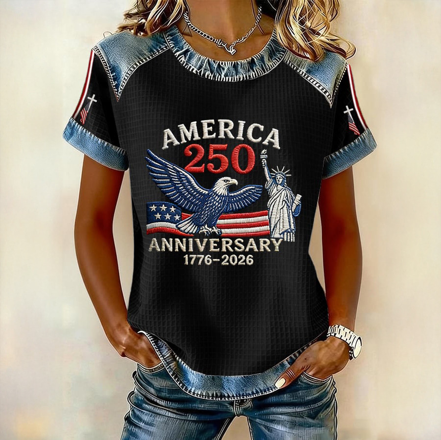 America 250th Anniversary 1776 2026 Faith T-Shirt Independence Day 2026 Clothes America 250th Anniversary 1776 2026 Faith T-Shirt Independence Day 2026 Clothes - Image 1