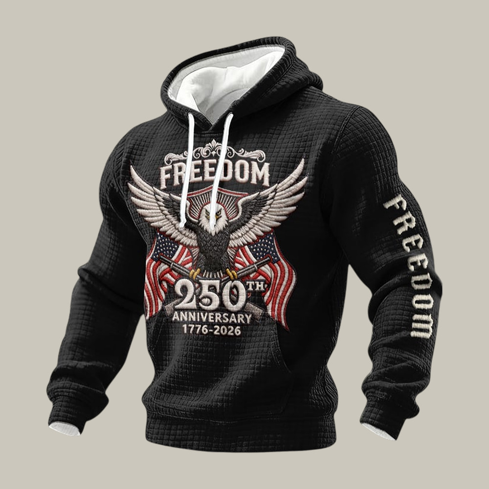 America 250th Anniversary 1776 2026 Freedom Hoodie Patriotic Eagle Apparel America's Birthday Gift America 250th Anniversary 1776 2026 Freedom Hoodie Patriotic Eagle Apparel America's Birthday Gift - Image 1