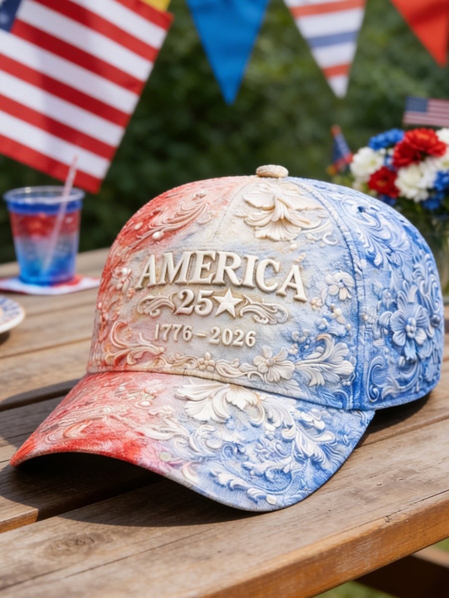 America 250th Anniversary 1776 2026 Hat Floral Patriotic Baseball Cap Best Gifts For Mom