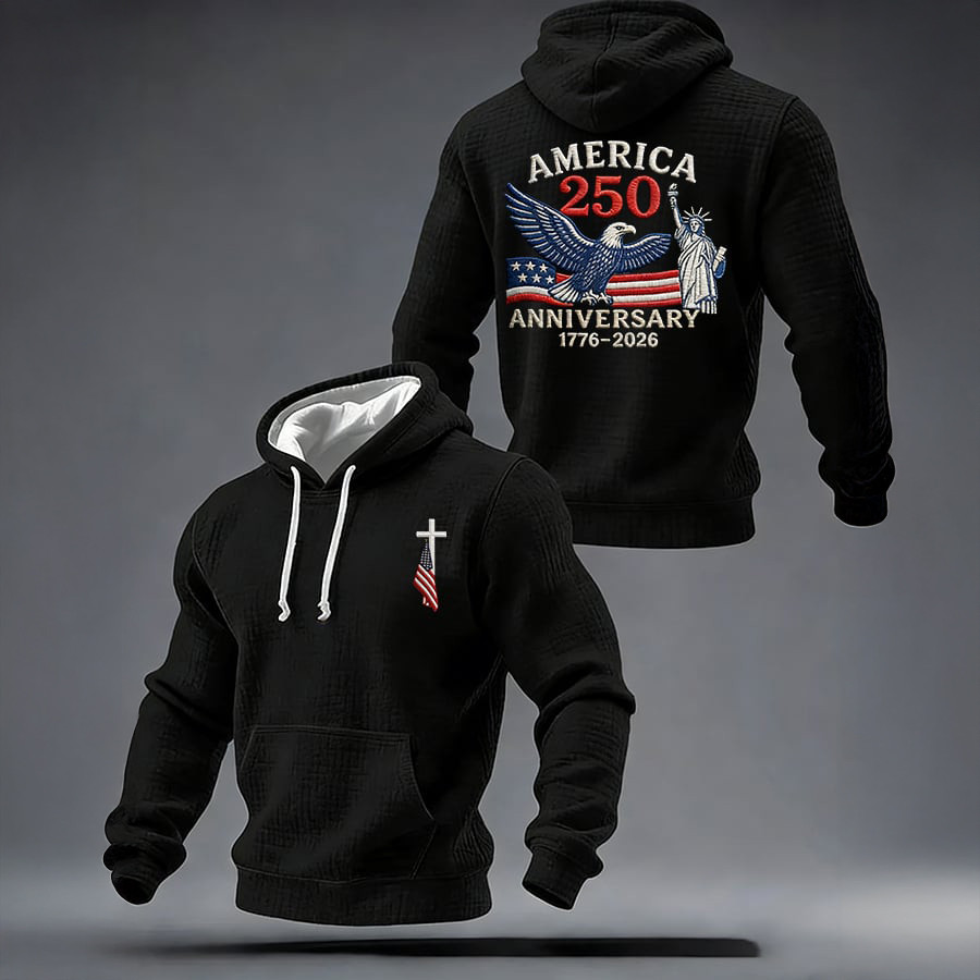 America 250th Anniversary 1776 2026 Hoodie Eagle Statue Of Liberty Apparel Independence Day Gift America 250th Anniversary 1776 2026 Hoodie Eagle Statue Of Liberty Apparel Independence Day Gift - Image 1