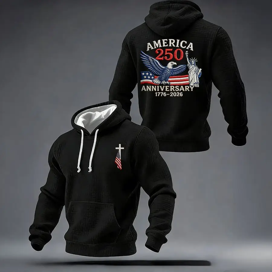 America 250th Anniversary 1776 2026 Hoodie Eagle Statue Of Liberty Apparel Independence Day Gift